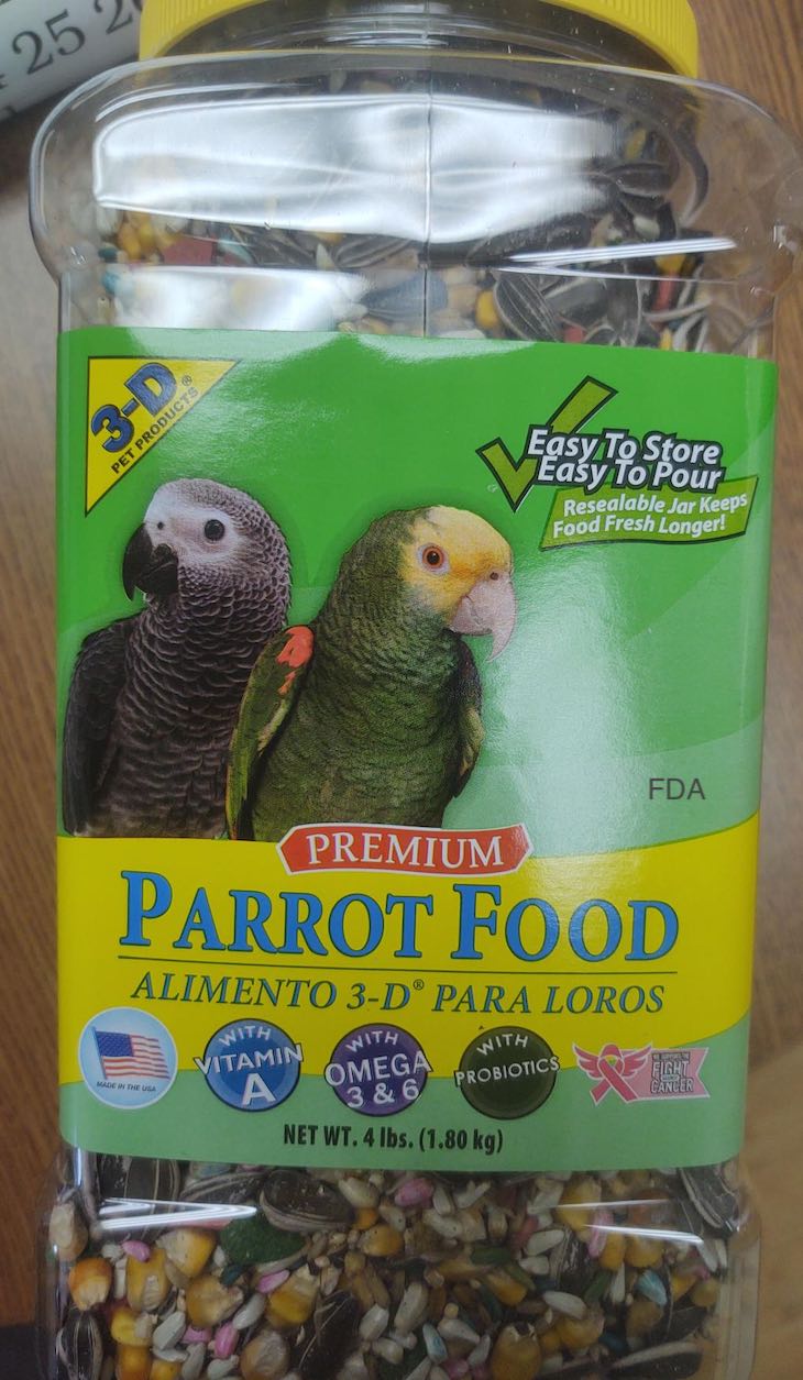 3-D Pet Products Premium Parrot Food Recalled For Salmonella 