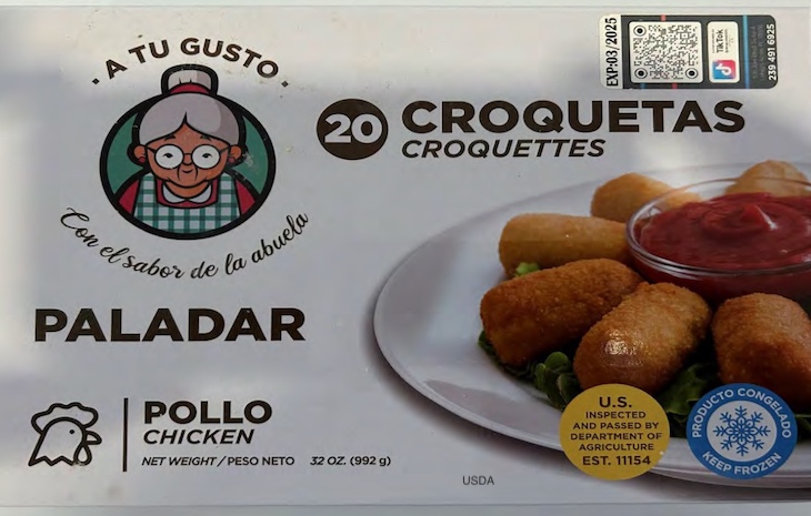 A Tu Gusto Chicken Croquettes Recalled For Allergens, Inspection 