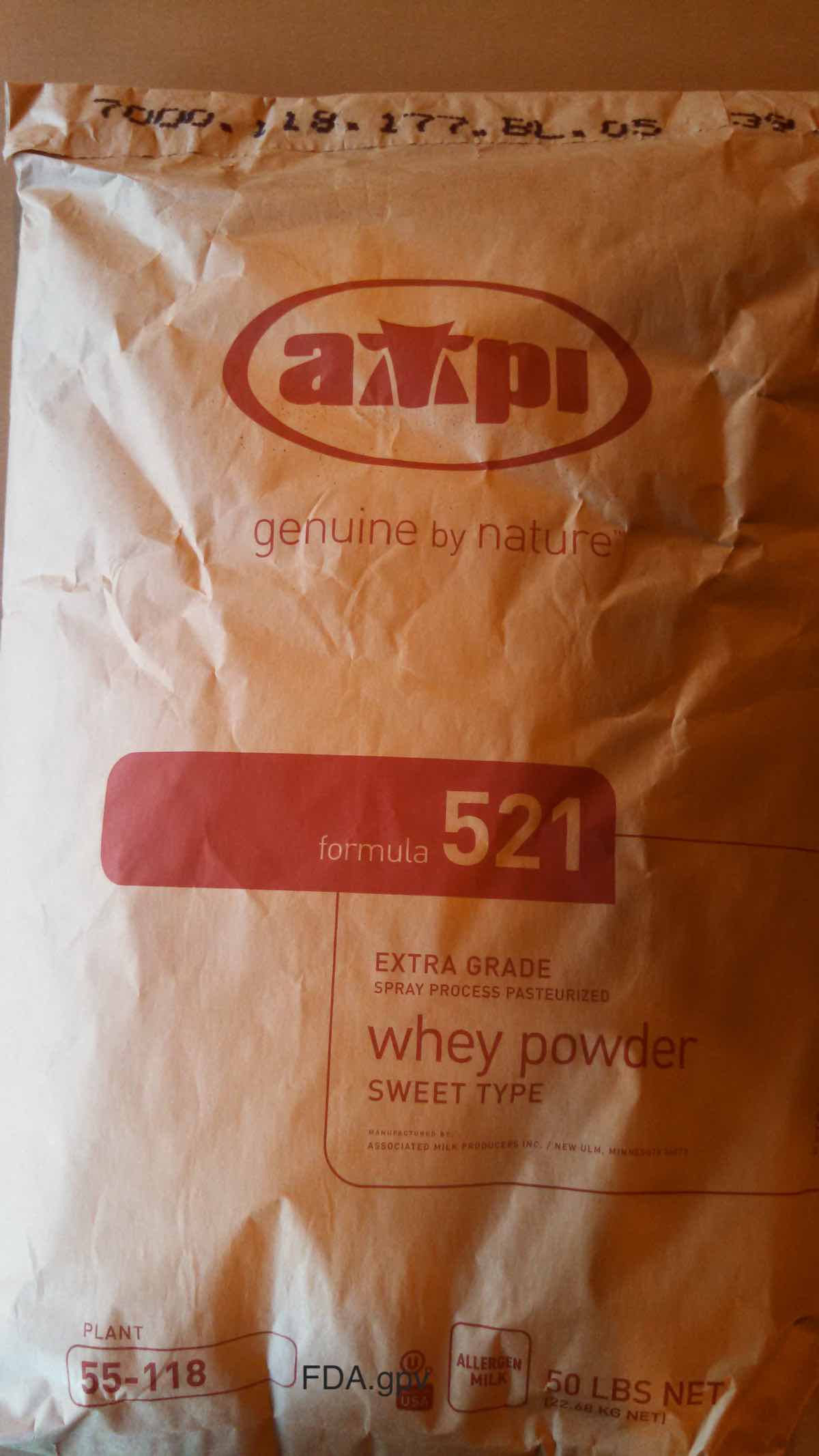 AMPI Whey Powder Recall