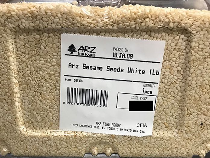 ARZ Sesame Seeds Salmonella Recall