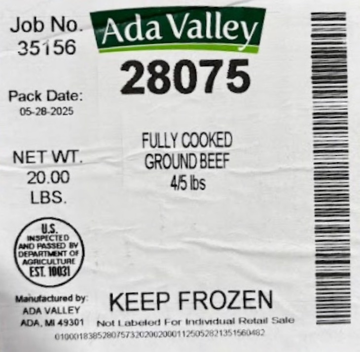 Ada Valley Cooked Ground Beef Recalled For Metal Pieces