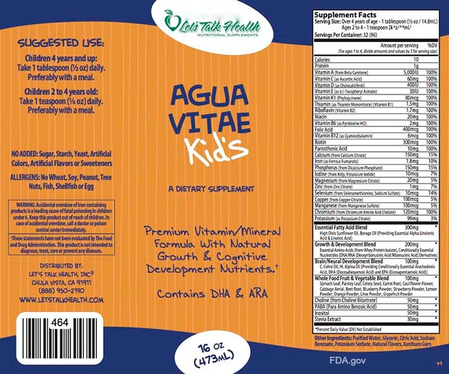 Agua Vitae Kids Soy Milk Recall
