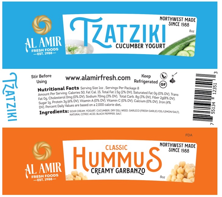 Al Amir Hummus, Tzatziki, and Baba Ghannooj Recalled For Milk