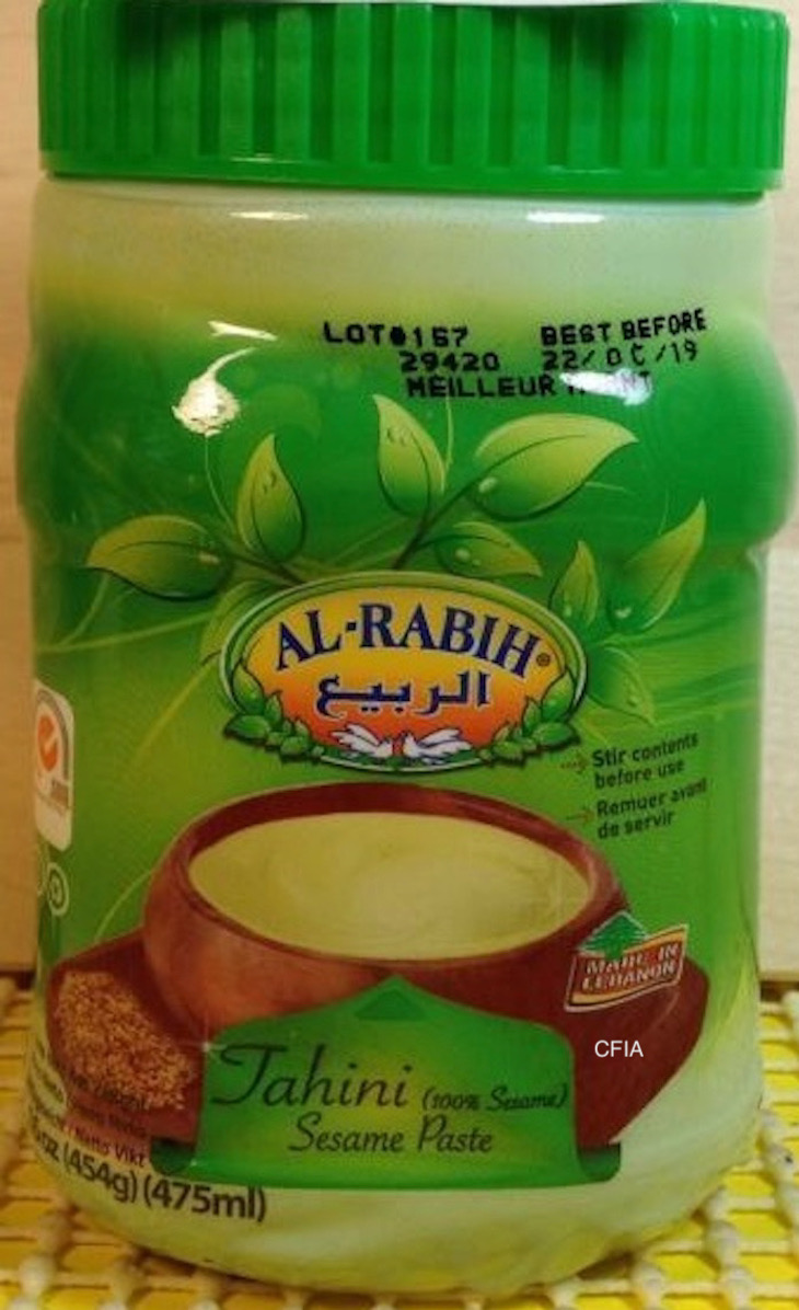 Al Rabih Tahini Recalled For Possible Salmonella Contamination
