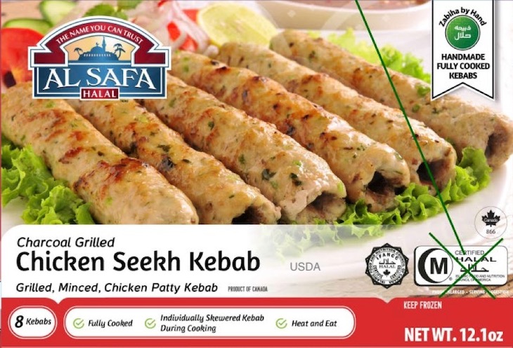Al Safa Halal Grilled Chicken Seekh Kebab Recalled For Listeria