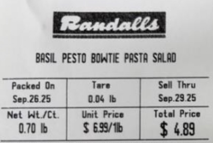Albertsons Deli Items With Bow Tie Pasta Recalled For Listeria