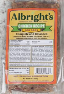 Albright's Chicken Recipe For Dogs Recalled For Salmonella