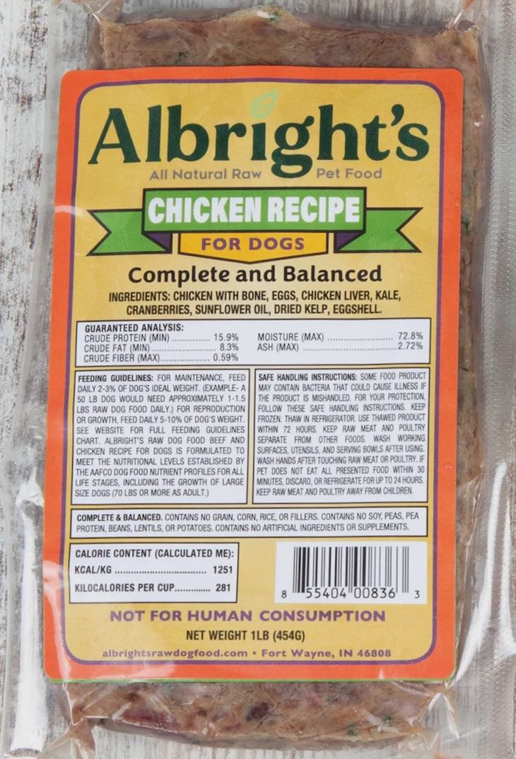 Albright's Chicken Recipe For Dogs Recalled For Salmonella