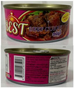 Alert For Meat and Poultry Products Imported From Myanmar