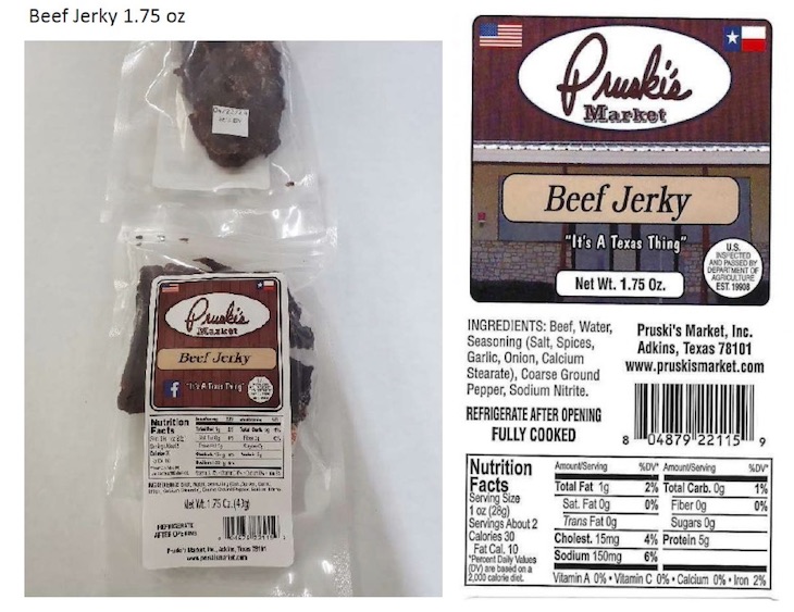 Alert Issued For Pruski's Market Jerky For Undeclared Soy
