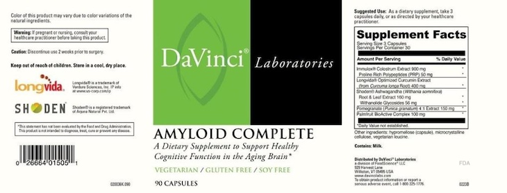 Amyloid Complete Supplement Recalled For Shellfish