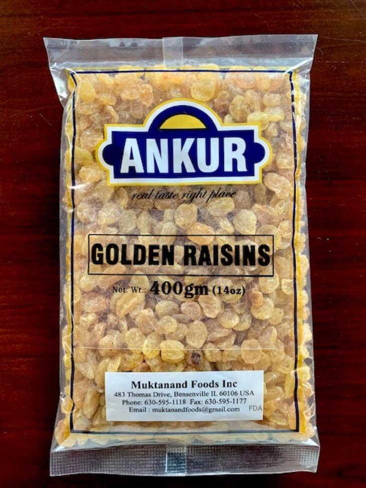 Ankur Golden Raisins Recalled For Undeclared Sulfites