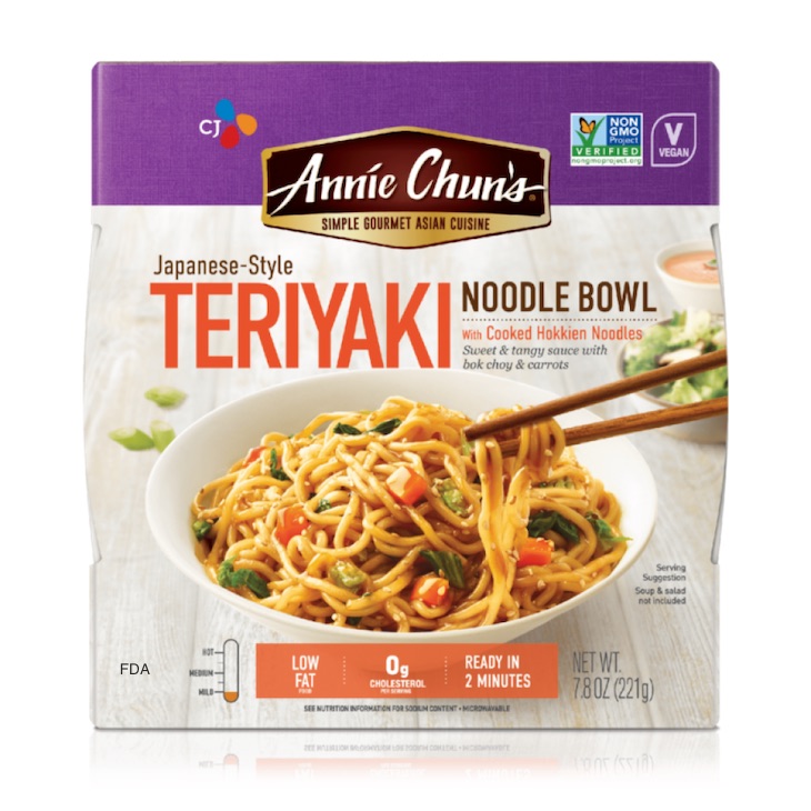 Annie Chun's Teriyaki Noodle Bowls Recalled For Undeclared Peanuts