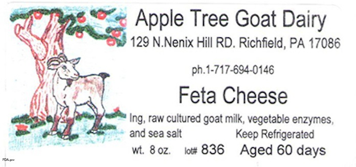Apple Tree Goat Dairy Cheese Listeria Recall