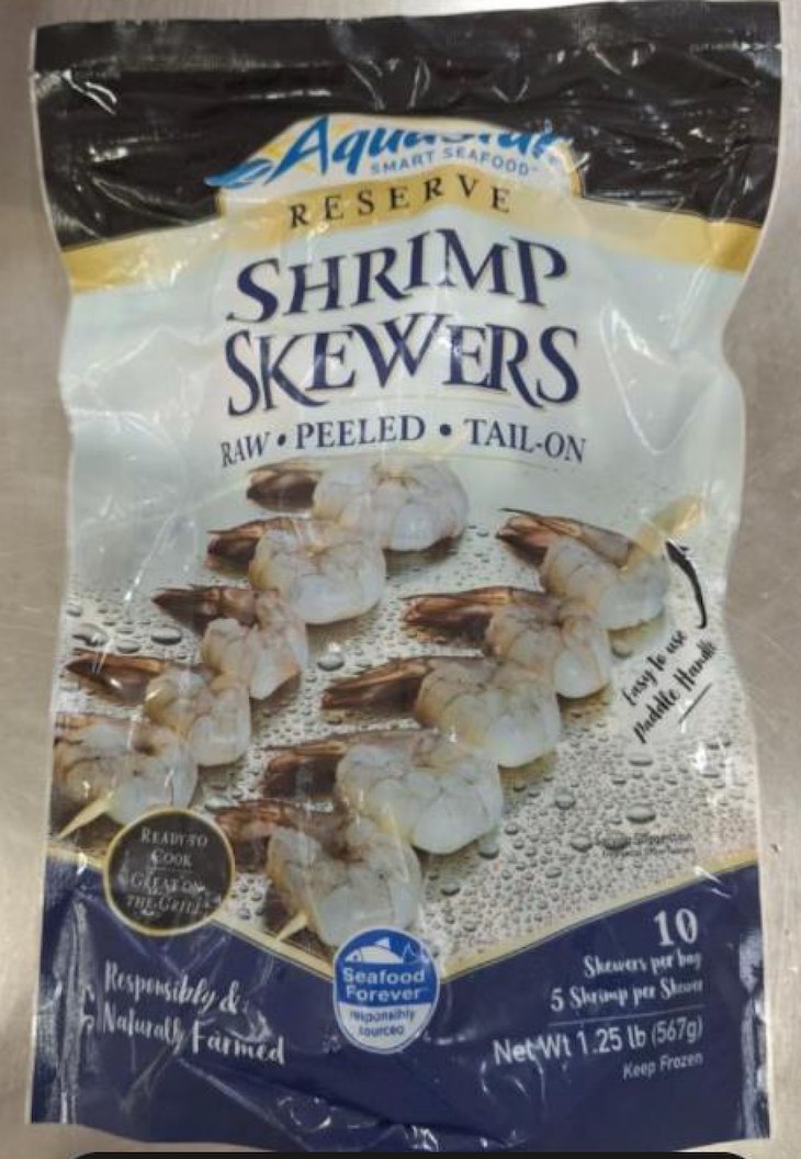 AquaStar Recalls Raw Peeled Shrimp Skewers For Cesium-137