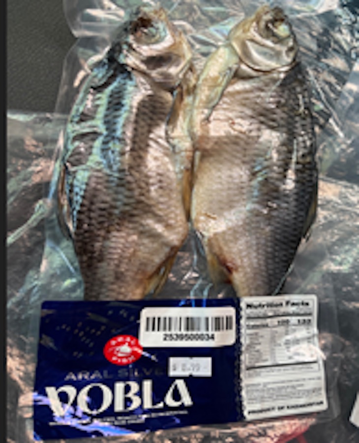 Aril Silver Vobla Recalled Because It Is Uneviscerated 
