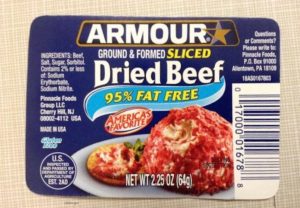 Armour Dried Beef Recall