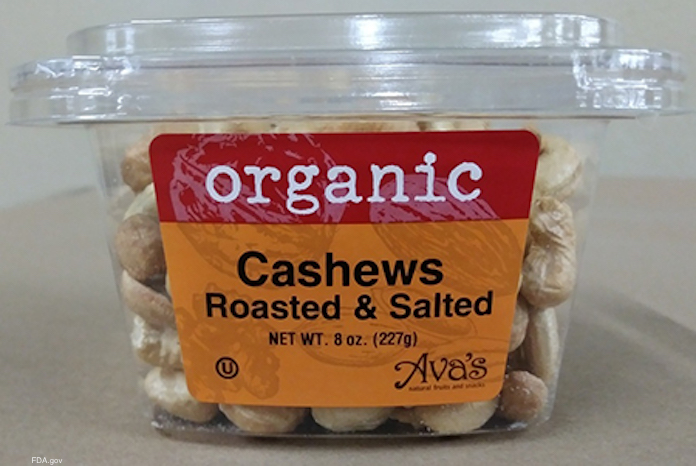 Ava's Organic Cashews Listeria Recall
