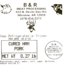 B & R Pork Recall Staphylococcus
