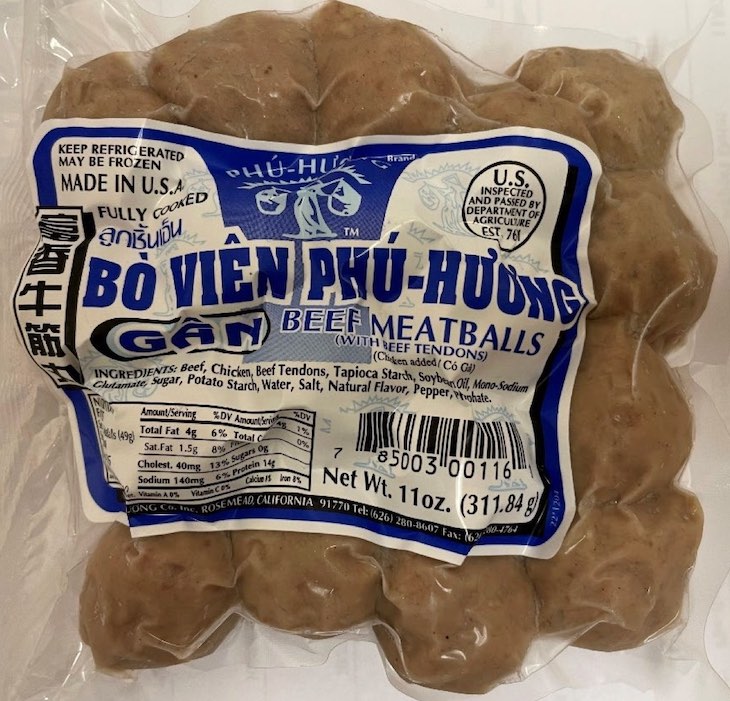 BÒ VIÊN PHÙ-HƯƠNG GÂN Beef Meatballs Recalled For Listeria