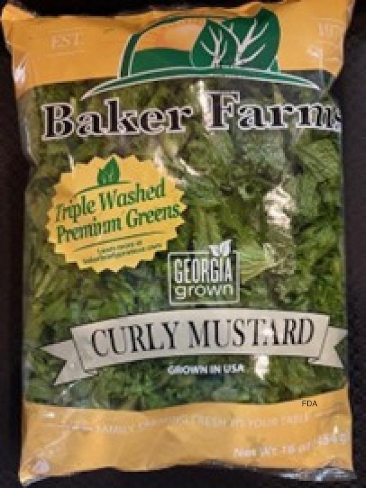 Baker Farms Curly Mustard Recalled For Possible Listeria