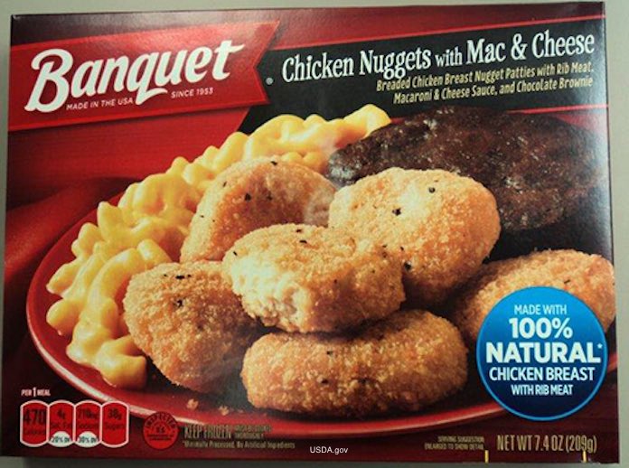 Banquet Chicken Nuggets Meal Tray Salmonella Recall