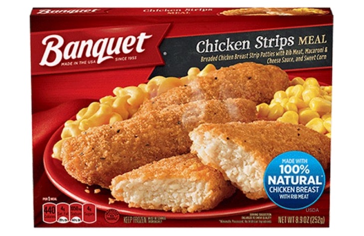Banquet Chicken Strips Meal Recalled For Plastic; 1 Injury