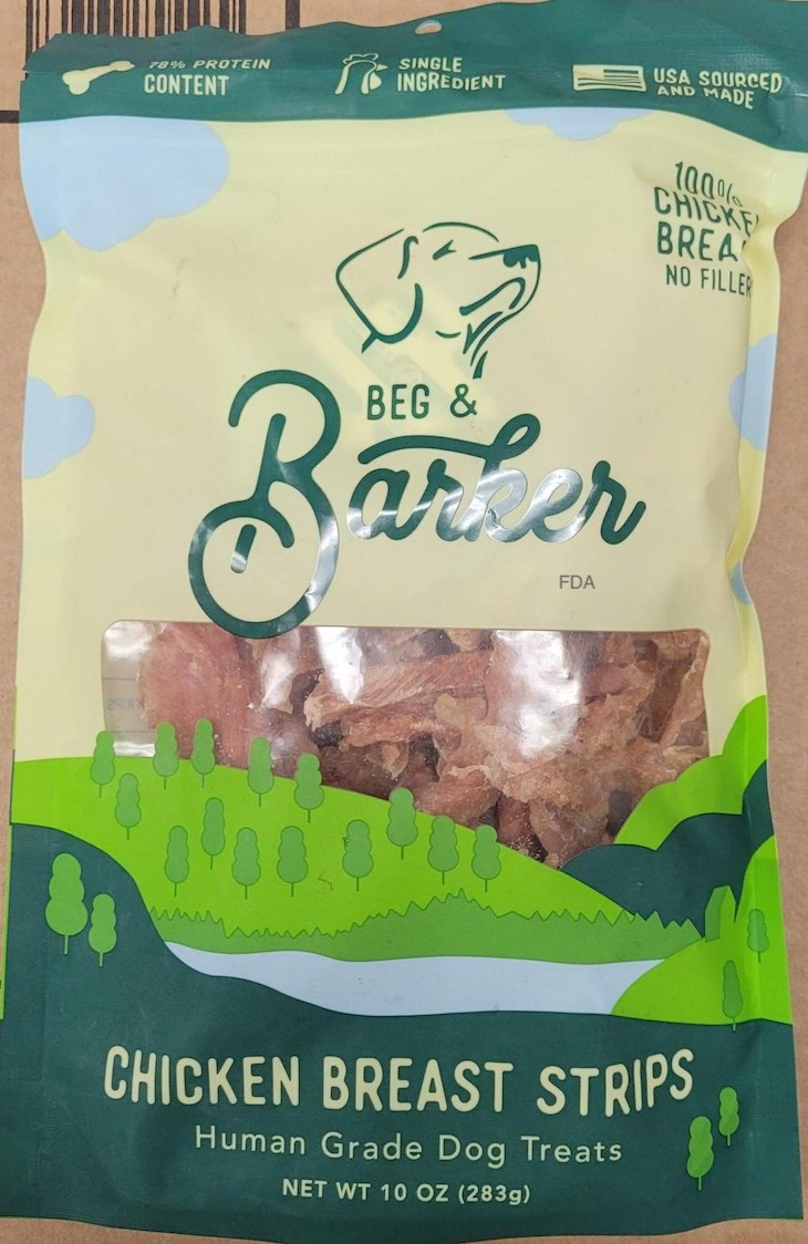 Beg & Barker Chicken Treats For Dogs Recalled For Salmonella