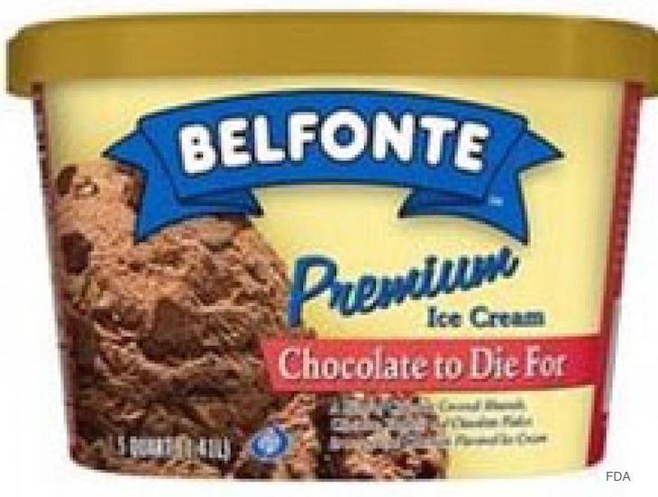 Belfonte Chocolate to Die For Ice Cream Recalled For Peanuts