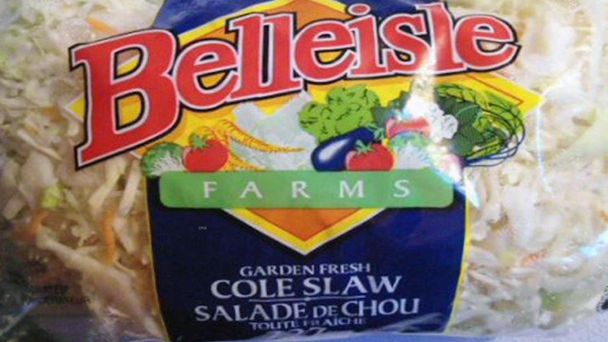 Belleisle Farms brand Cole Slaw is being recalled in Canada for possible Listeria monocytogenes contamination