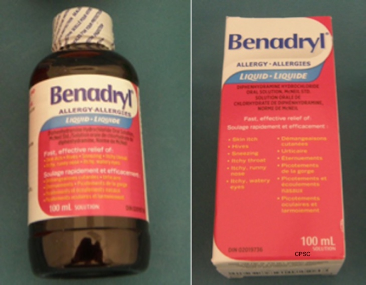 Benadryl Liquid Elixir Bottle Recalled For Packaging Violation