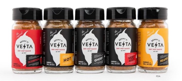 Benny T's Vesta Dry Hot Sauces Recalled For Undeclared Wheat