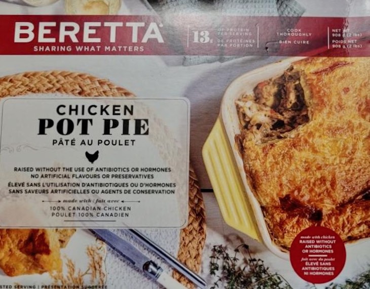 Beretta Chicken Pot Pie Recalled in Canada For Undeclared Egg