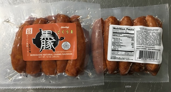 Berkshire Natural Casing Sausage Recalled For Foreign Material