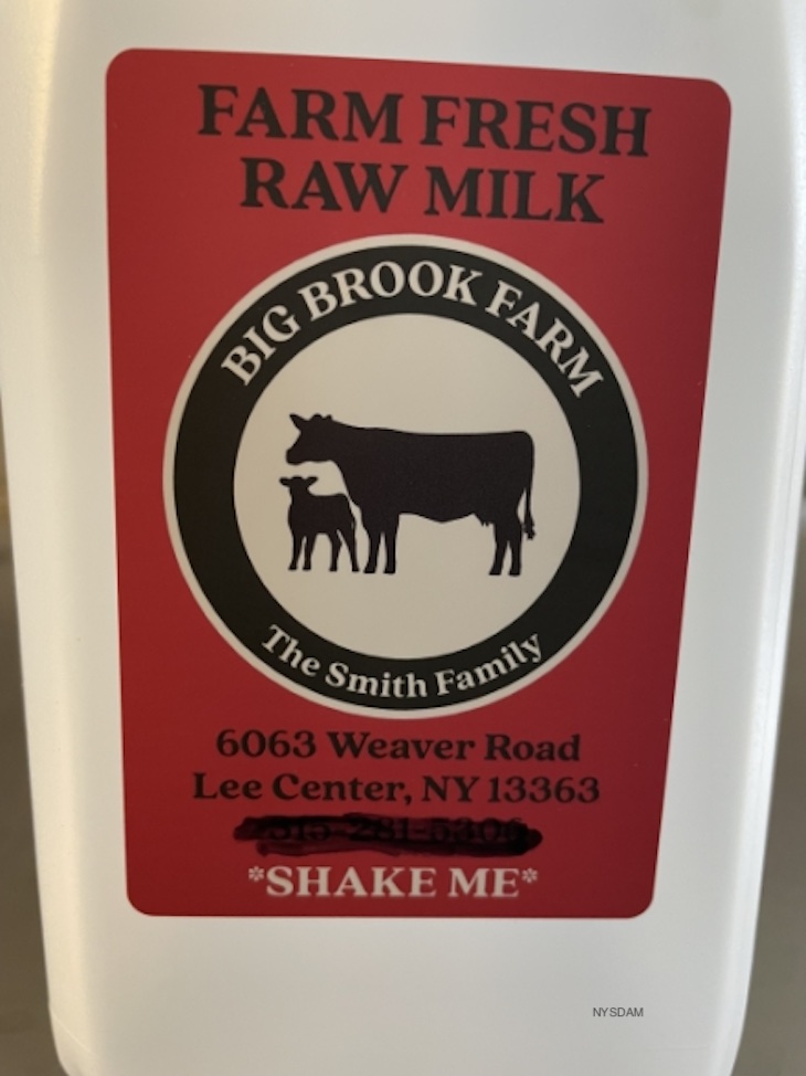 Big Brook Farm Raw Milk May Contain Listeria Monocytogenes 
