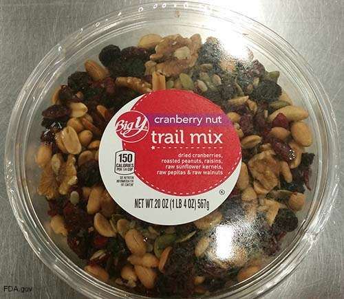 Big Y Cranberry Nut Trail Mix Recall