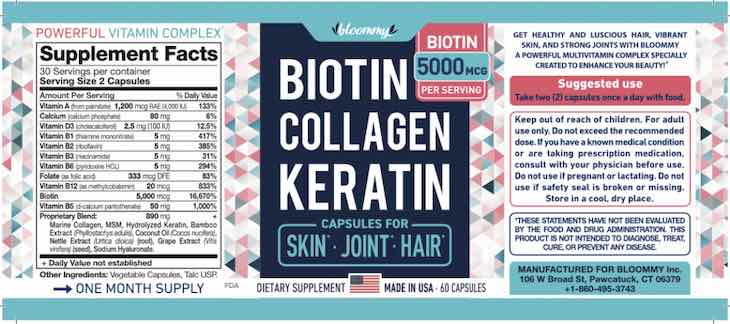 Blommy Biotin Collagen Keratin Recalled For Undeclared Fish