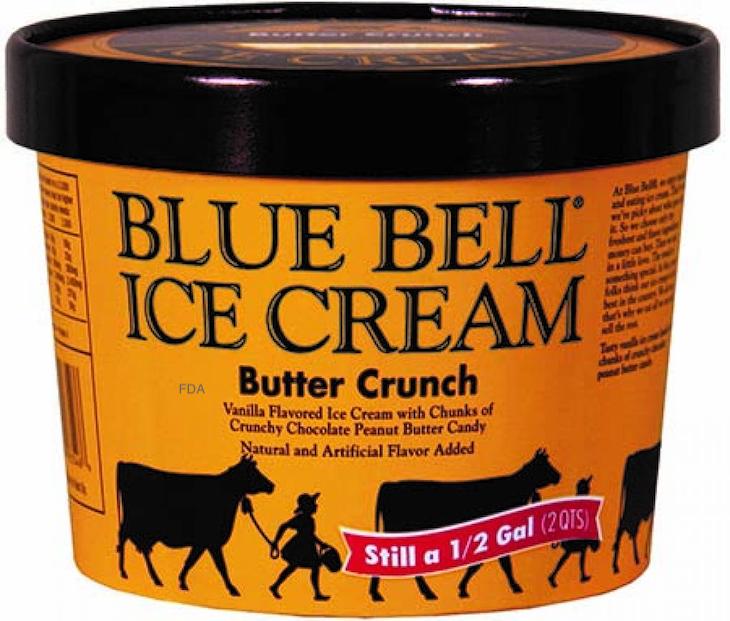 Blue Bell Butter Crunch Ice Cream Recalled For Foreign Material
