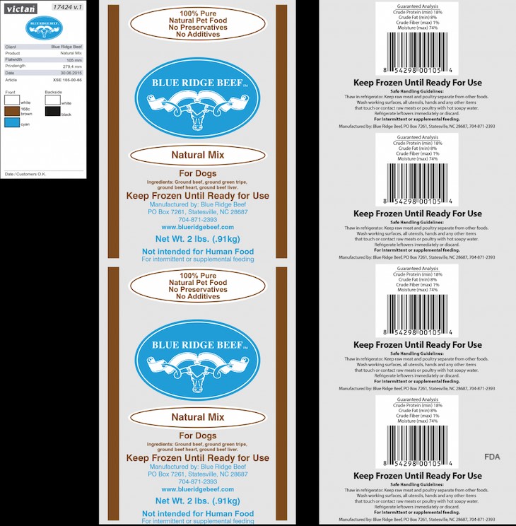 Blue Ridge Beef Natural Mix Recalled For Possible Salmonella