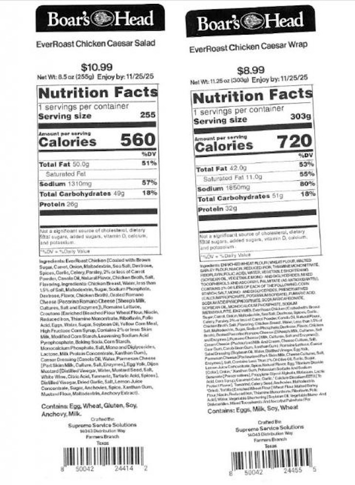 Boar's Head Pecorino Romano Cheese Recalled For Listeria