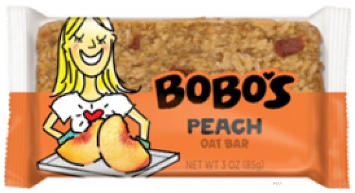 Bobo's Peach Oat Bars Recalled For Undeclared Coconut