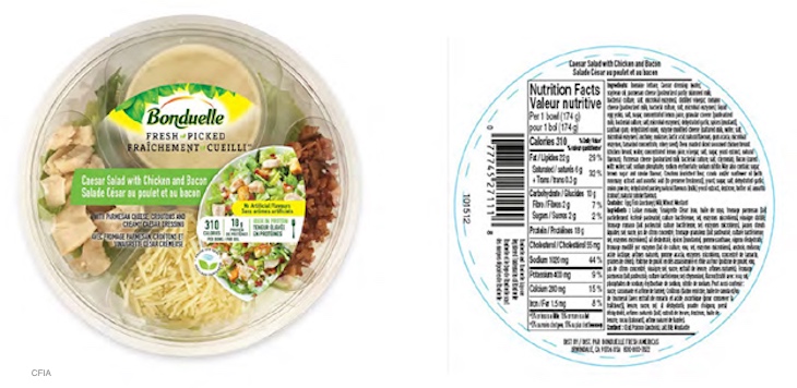 Bonduelle Romaine Salads Recalled in Canada for Possible E. coli