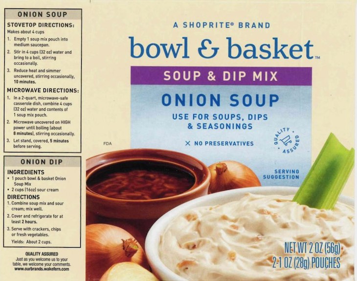 Bowl & Basket Onion Soup Mix Recalled For Undeclared Egg