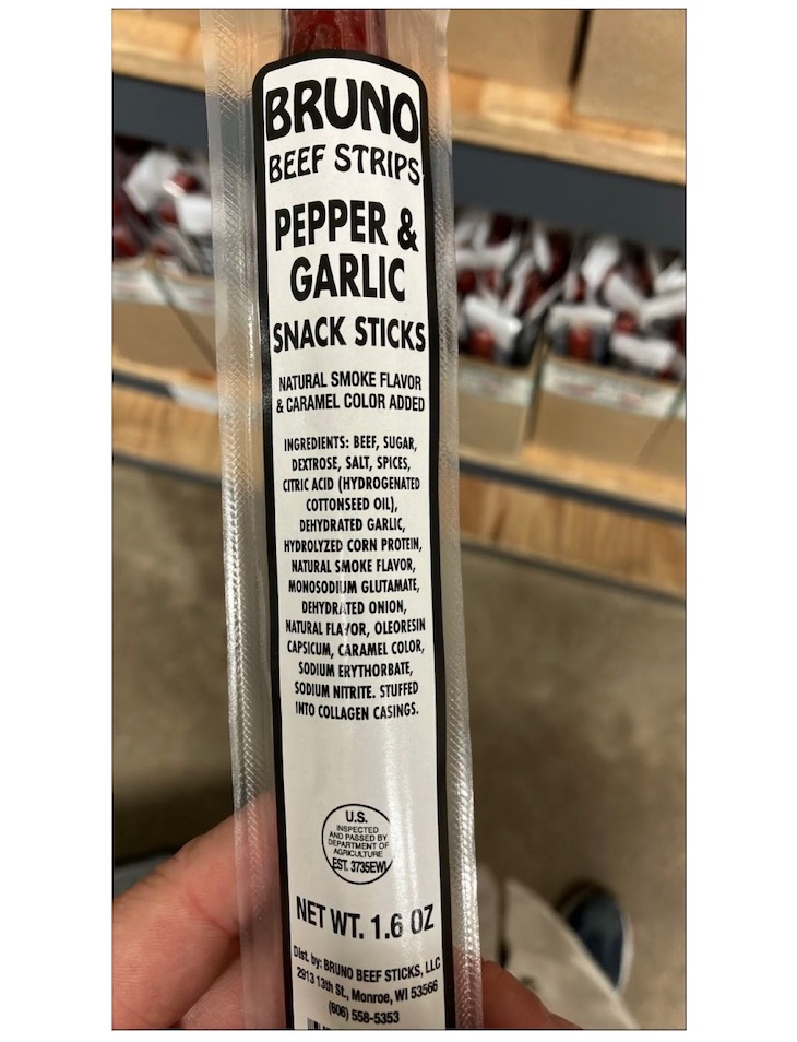 Bruno Beef Strips Snack Sticks Recalled For Undeclared Soy
