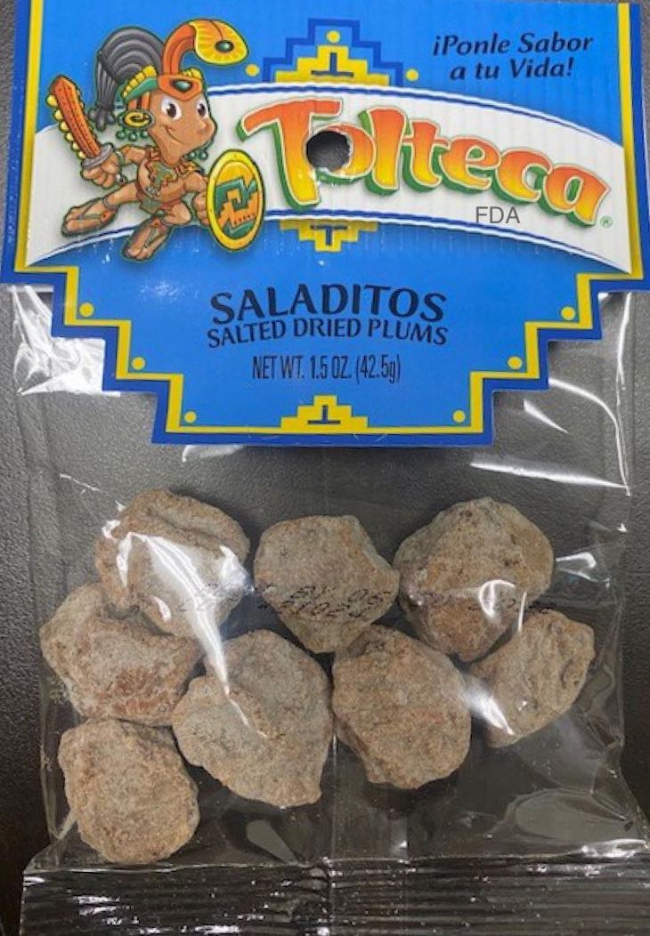Candies Tolteca Saladitos Salted Dried Plums Recalled For Lead
