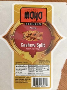 Cashew Split Salmonella Recall