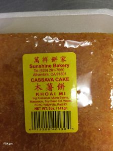 Cassava / Mooncake Recall