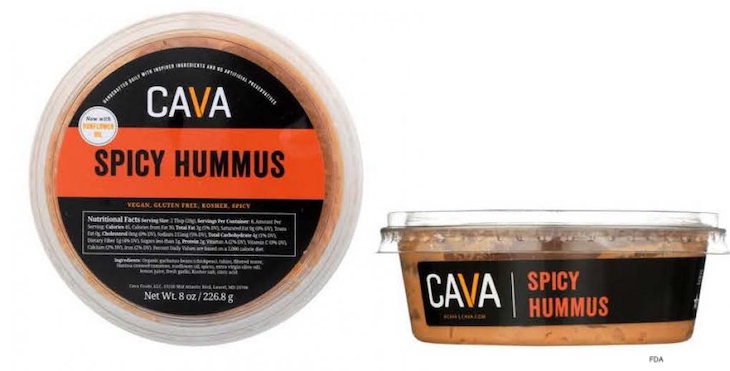Cava Spicy Hummus Recalled For Undeclared Sesame
