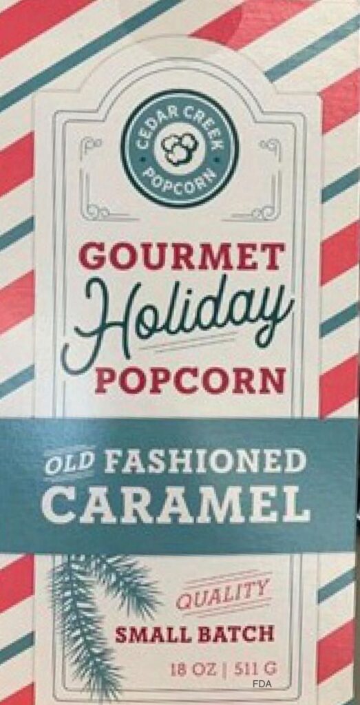Cedar Creek Holiday Popcorn Box Recalled For Undeclared Gluten