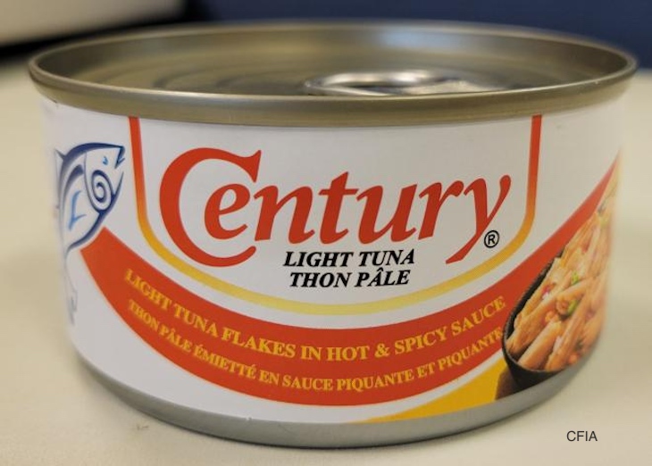 Century Flaked Tuna Hot & Spicy Recalled in Canada For Wheat